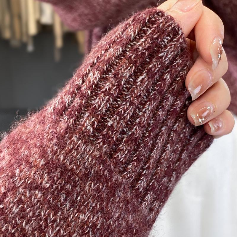 New Round Neck Sweater for Women In Autumn and Winter Casual Lazy Style Cashmere Knitted Sweater Loose Versatile Base Sweater Sweater