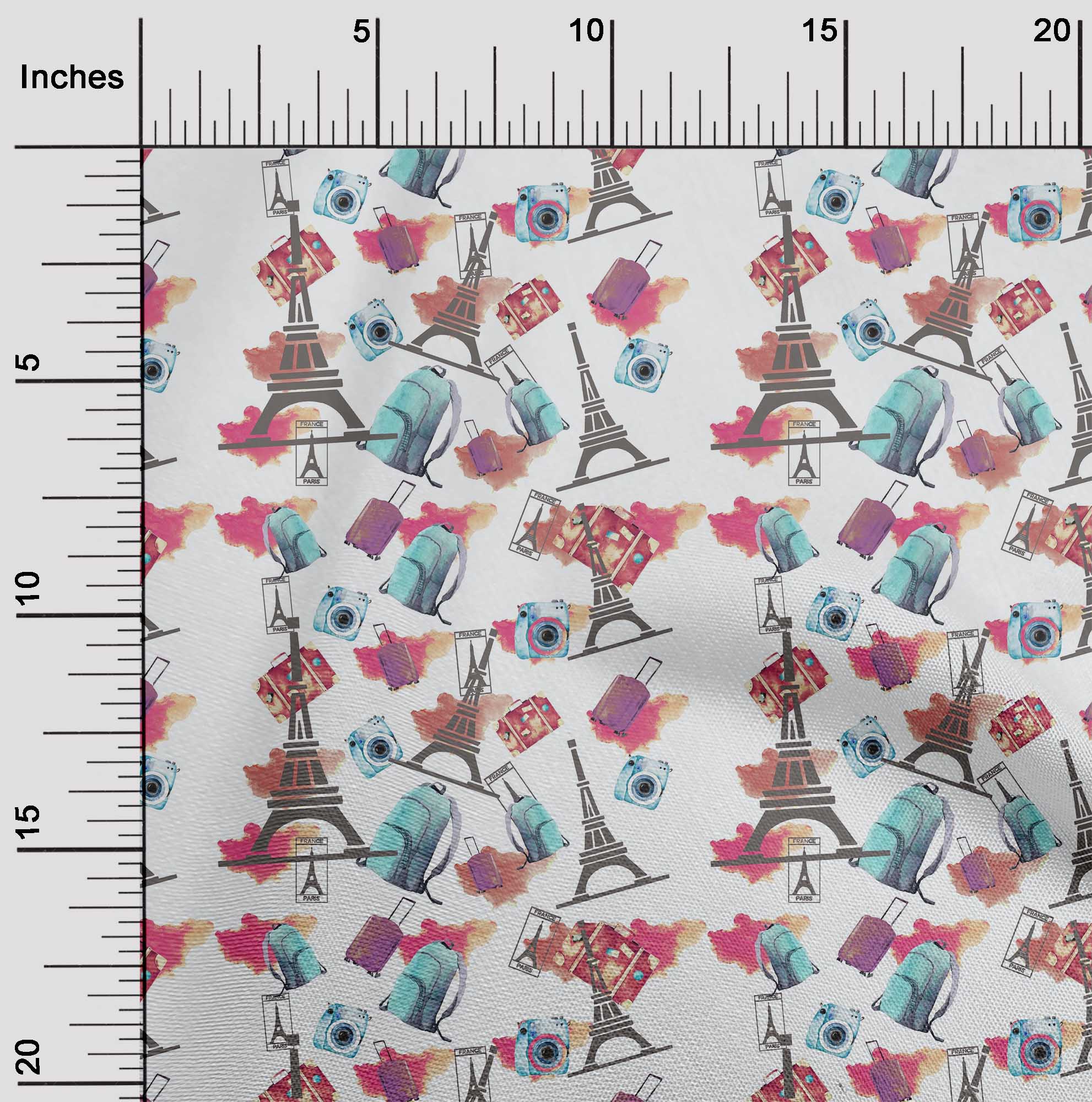 

oneOone Бавовняна гнучка гірчично-жовта тканина Ейфелева вежа|Тканина для фотоапаратів і сумок для подорожей для пошиття друкованої тканини для рукоділля у дворі 40 дюймів 42 Inch Wide - Viscose Chiffon рожевий