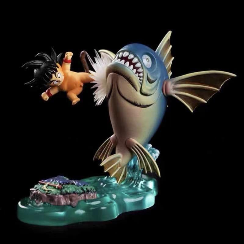 6.5cm Anime Drogan Boll Kids Gocool Figure Son Gocool Kick Fish Pvc Statue Action Figures Collectible Model Toys Gifts