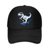 Cool Skateboarding Dinosaur Outline Mesh Baseball Cap Polyester Forward Observations Hat Adjustable Golf Hat Summer