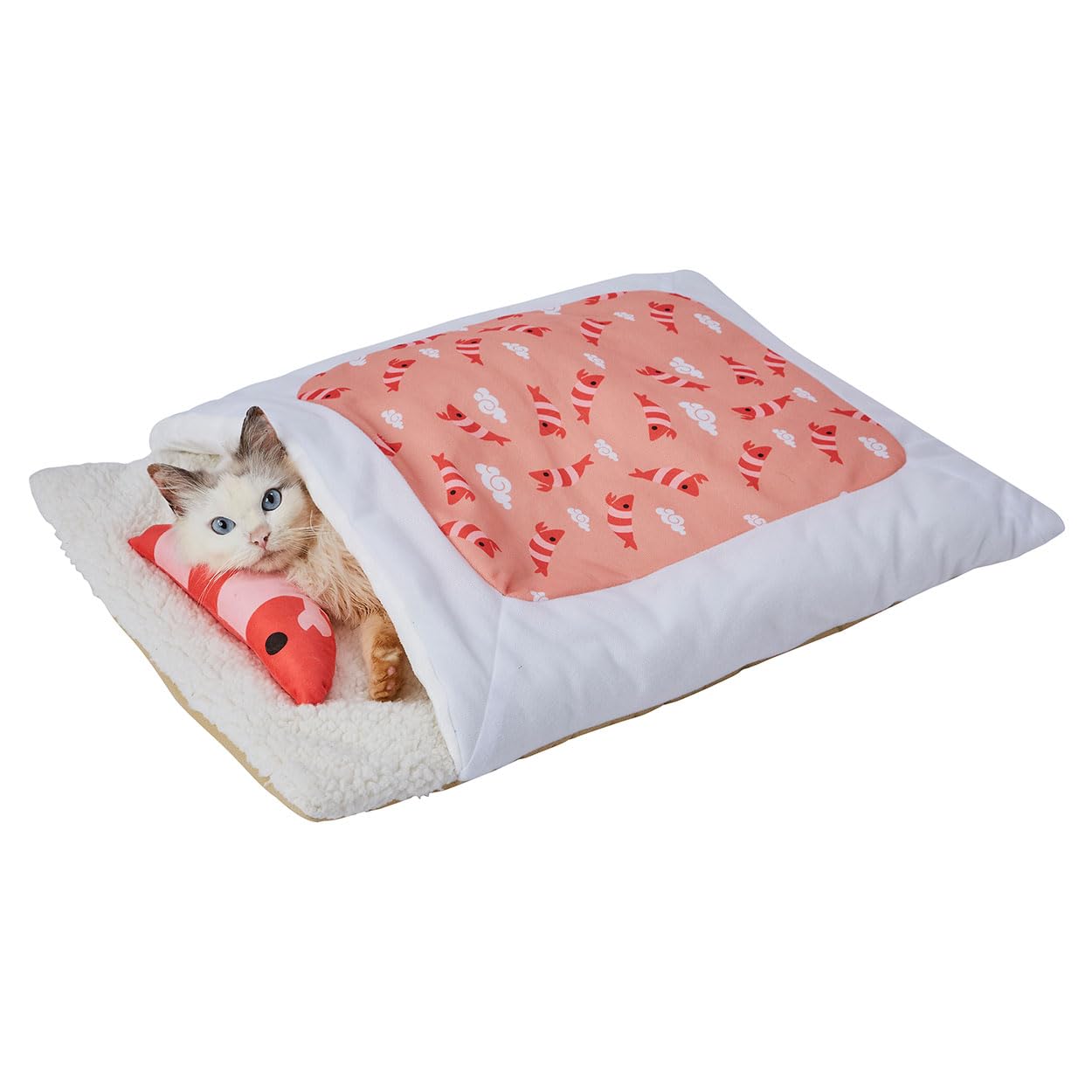 

Petio Dog and Cat Extra Plump Sleeping Futon Bed с рисунком креветок, Кровать, AWY,