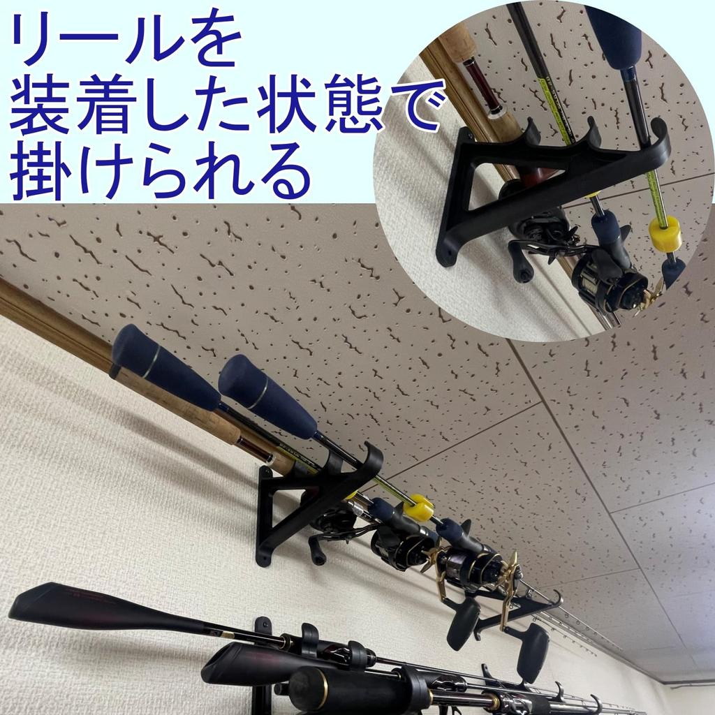SCGEHA Rod Holder, Wall-Mounted Rod Stand, 3 and 6 Rods, Fishing Rod Rack (1 Set)