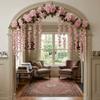 Home Decoration Simulated Wisteria Flower Floral Plants Cherry Blossom Vine  Independence Day