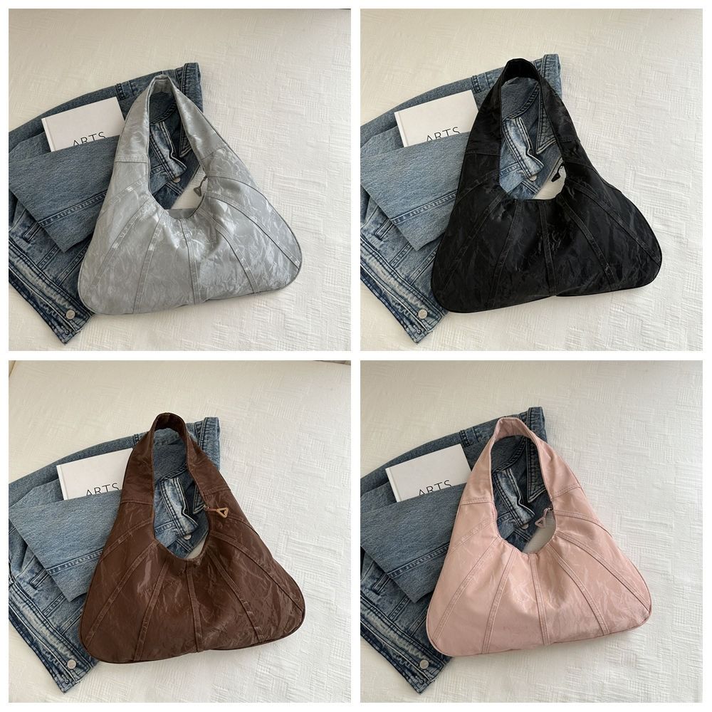 Shoulder Bag Vintage Hobo Bag Large Capacity Crescent Bag Simple Underarm Bag  Students