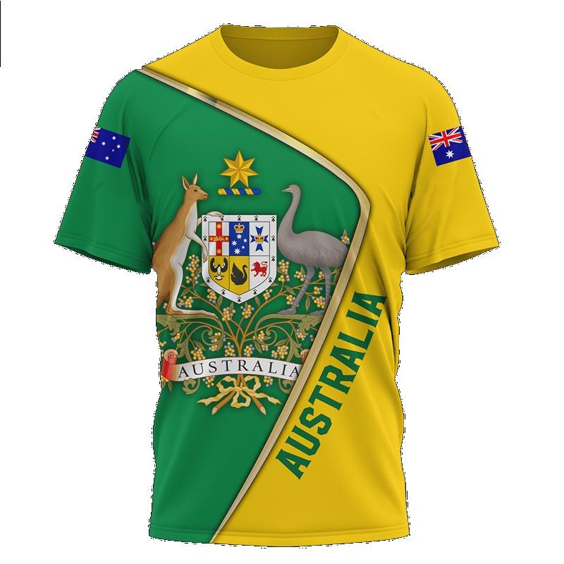 Australien Flagge T-Shirts Herren T-Shirt Camouflage Print Sweatshirt Sommer Rundhals koala Jersey Mode Kurzarm Kleidung Tops