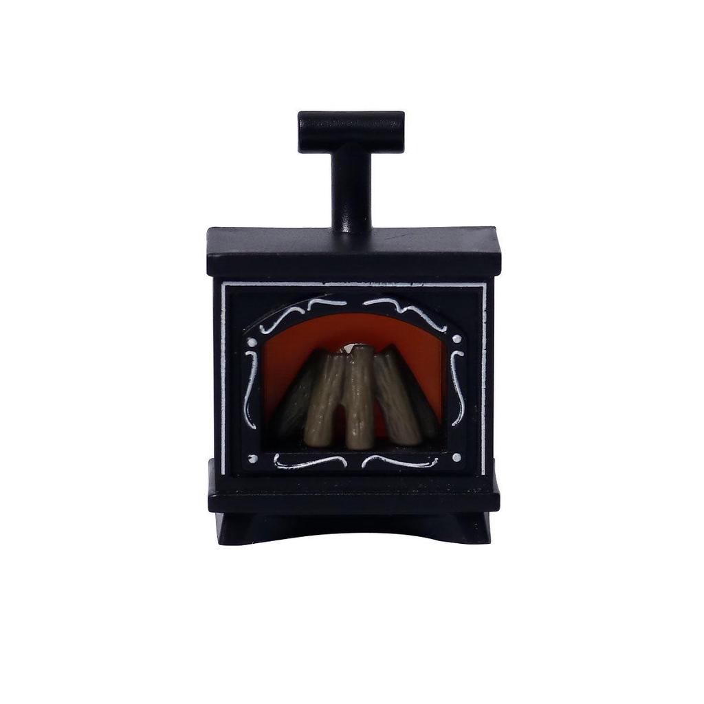 LED Mini Fireplace Dollhouse Ornament - Creative Home Decoration with Glowing Electronic Candle Light