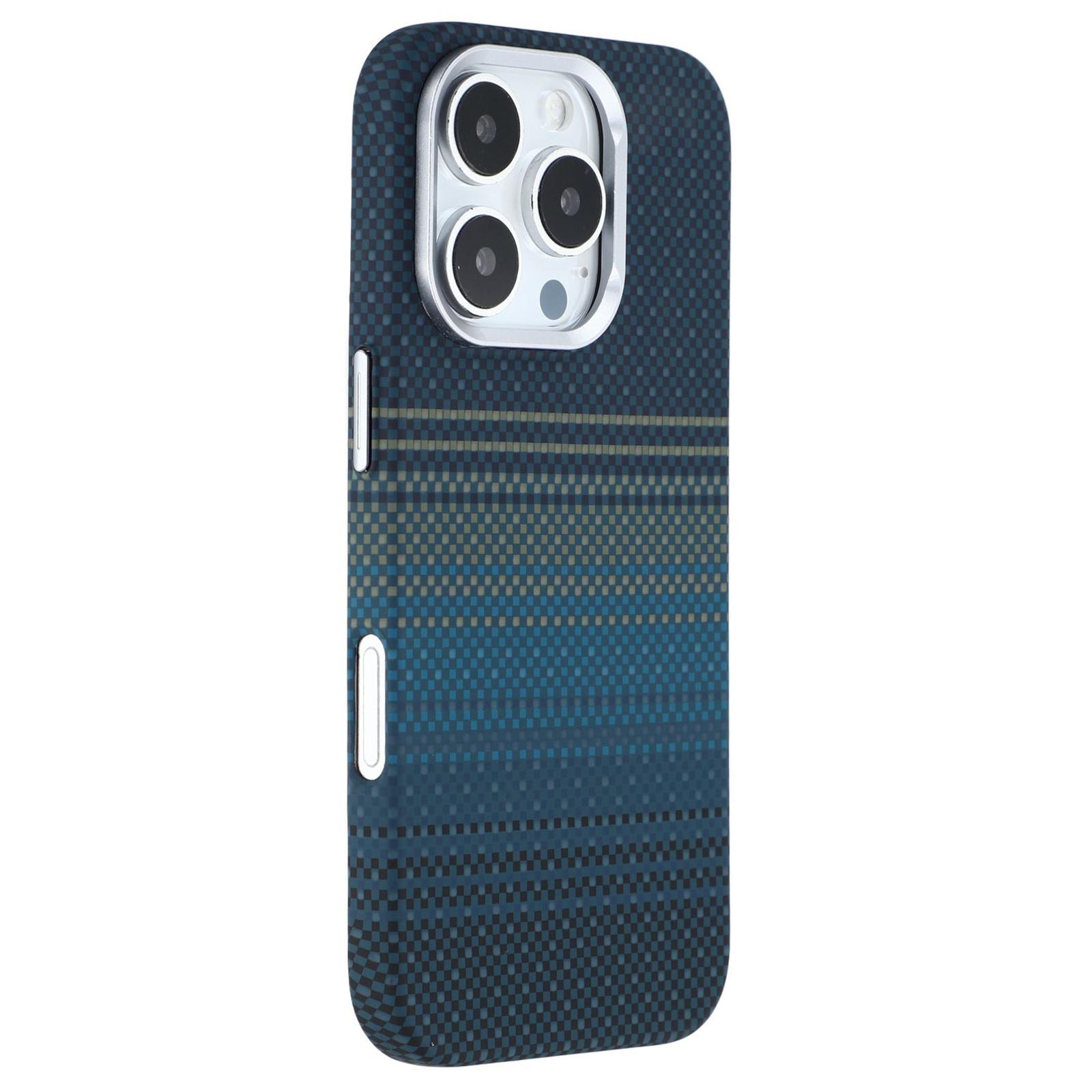 

Чохол для iPhone 16 Pro, сумісний із накладкою MagSafe Carbon Fiber Texture Water-Transfer PC Phone Cover J