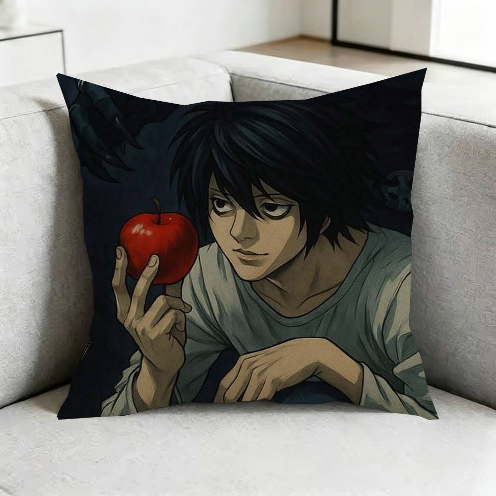 Death NNote Anime Square DoubleSided Printed Pillow Case Bedroom Bedside Pillow Sofa Cushion Cover Gift