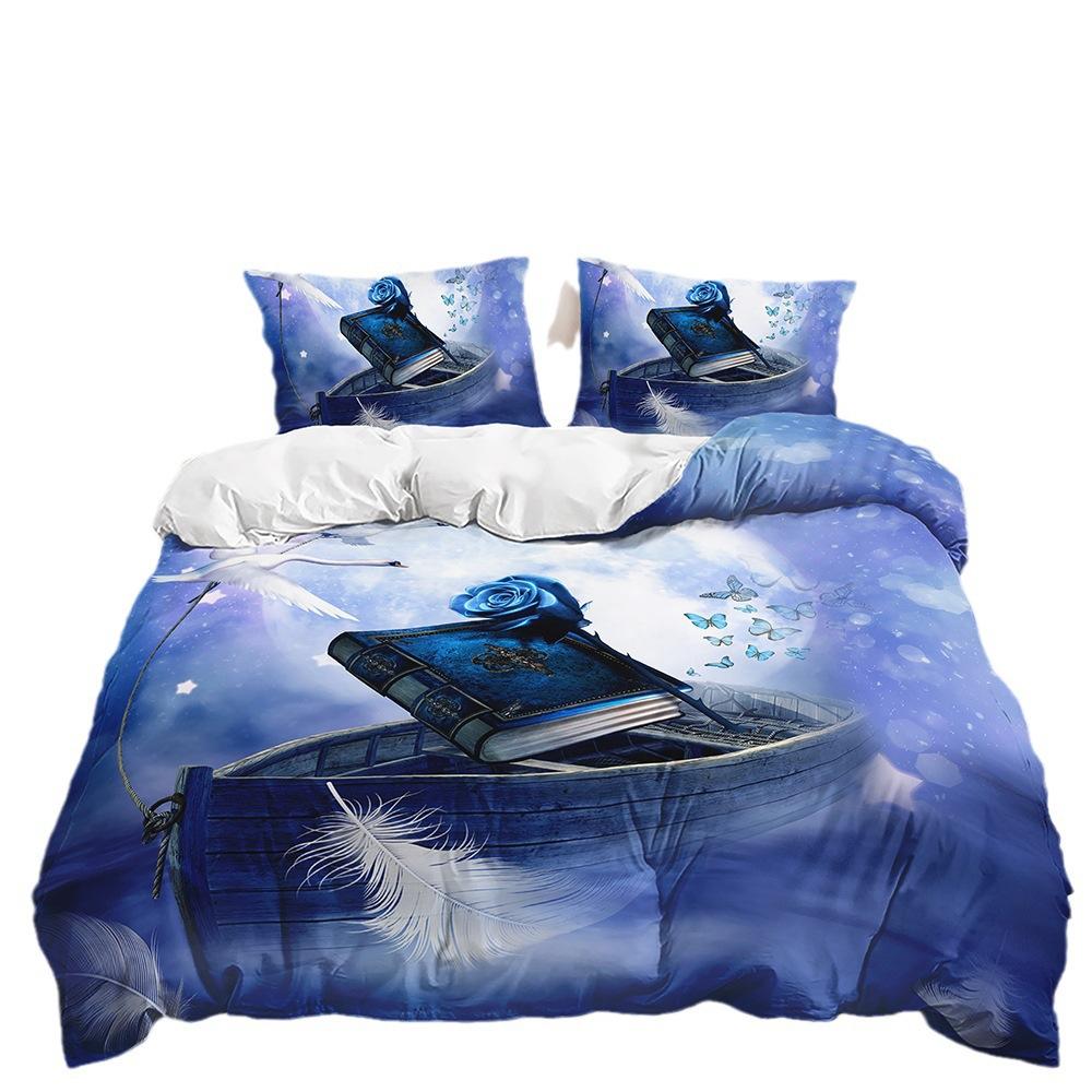 Three-Piece Giraffe Cattle Animal Quilt Set Two-Piece Bedding Set
