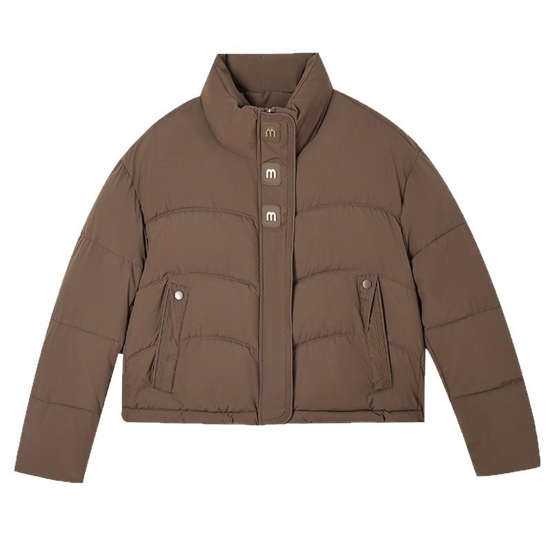 Short cotton-padded clothes winter 2025 new loose stand-up collar thickened bread small fashion jacket women's cotton-padded jacket women's clothing