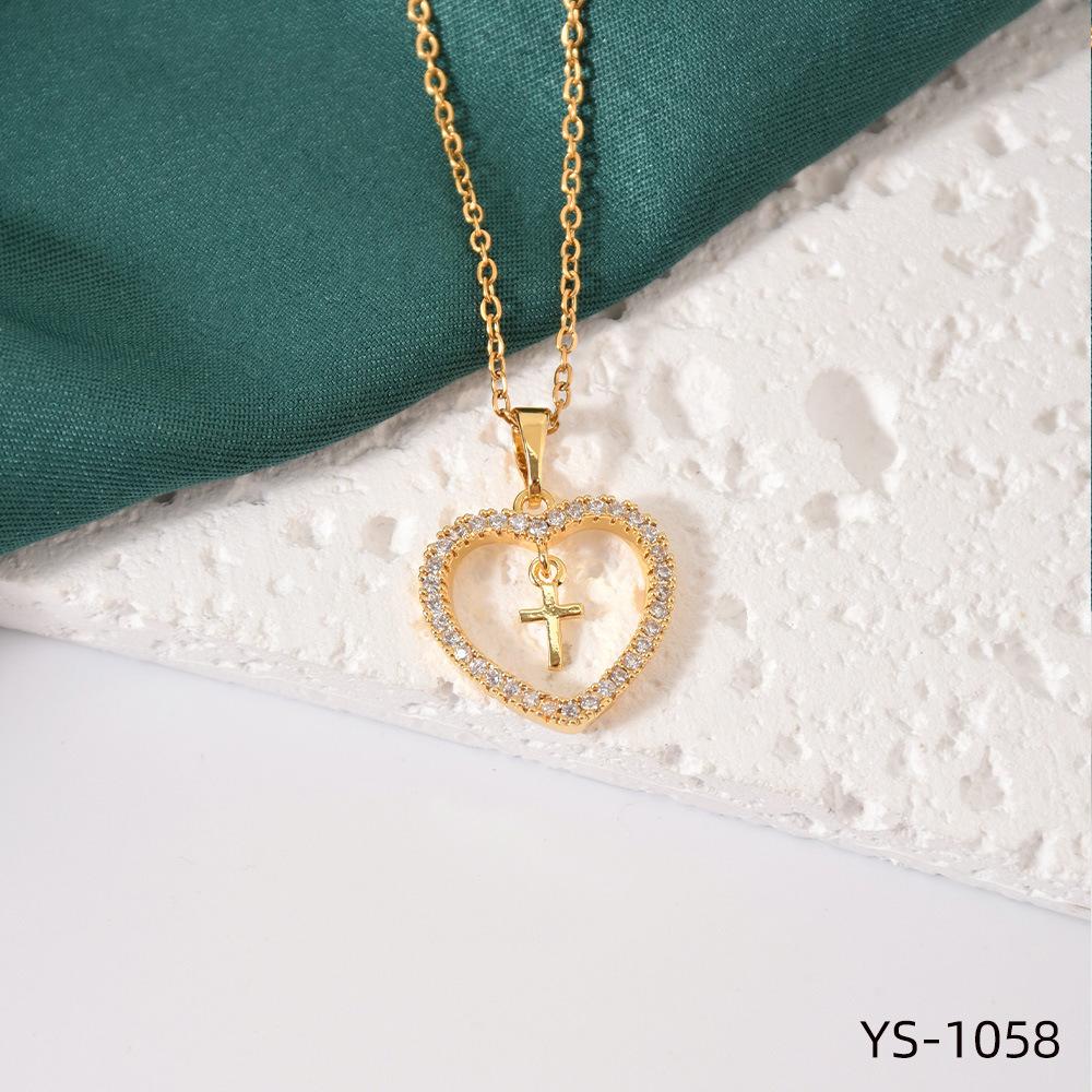 Fashion Trendy Titanium Steel Cross Necklace Women Luxury Versatile Accessory