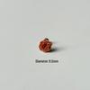 Cappuccino Rose Polymer Clay Flower Ear Cuff Helix Stud with Titanium Steel Screw-Free Earrings