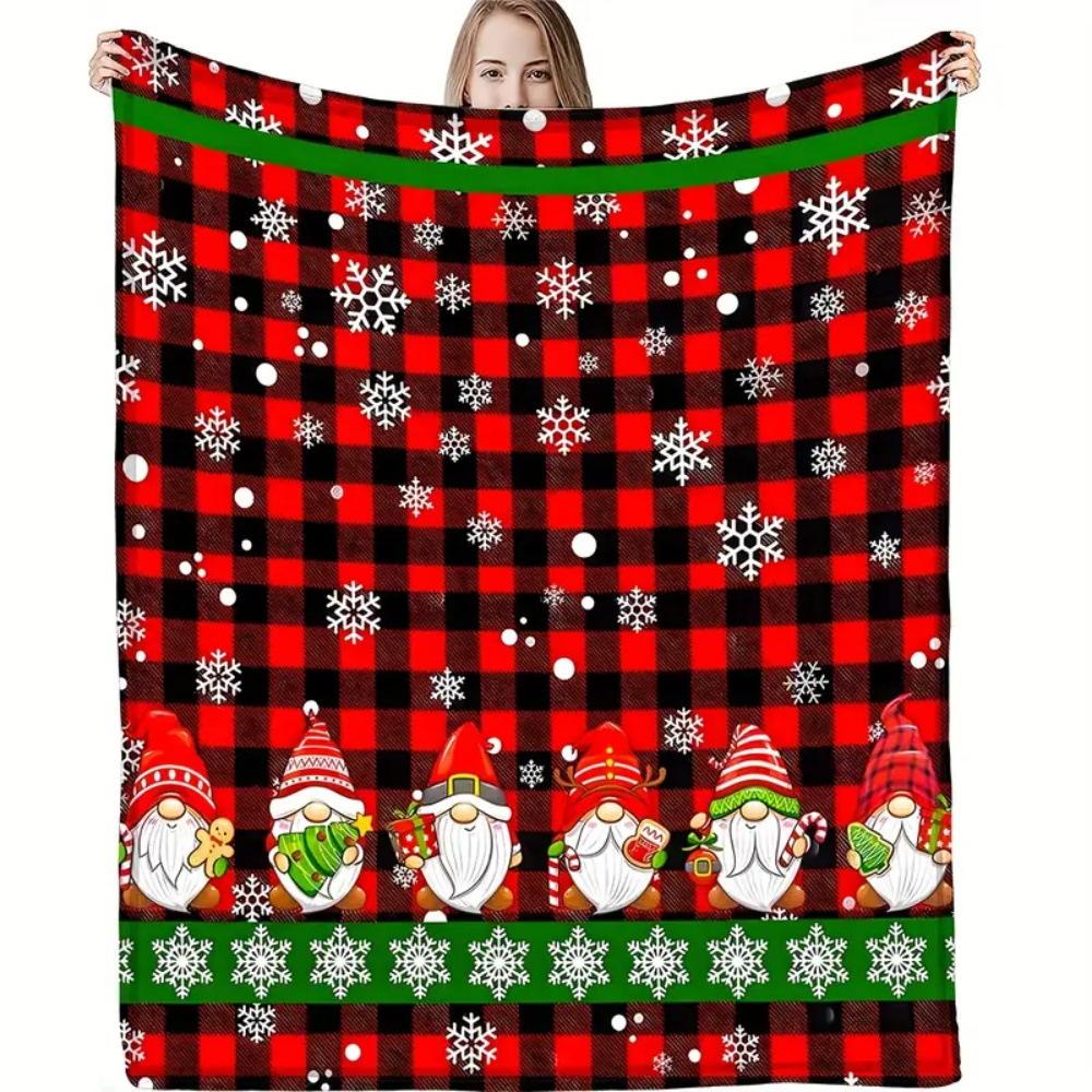 Cartoon Christmas digitalprinted polyester Bedroom velvet flannel cover blanket Fleece soft sofa cover blankets for beds