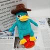 Perry The Platypus Peluche Terry Peluche Poupée Cadeau d'anniversaire Vacances Félicitations Coussin Cadeau de Noël Peluche Chapeau Animal
