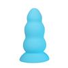 Vortex Anal Plug 3 Beads with Suction Cup Silicone S Light Blue TaRiss's 7.7cmx18cm