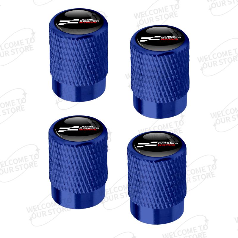 Aluminum For John Cooper Works JCW Logo Mini Cooper R59 R60 R61 F55 4pcs Car Decor Wheel Tire Valve Caps Stem Cover Accessories