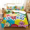 Cartoon Number-Blocks Bedding Set Duvet Cover King Queen Size Boys Adult Soft Comfortable Quilt Cover Pillowcase