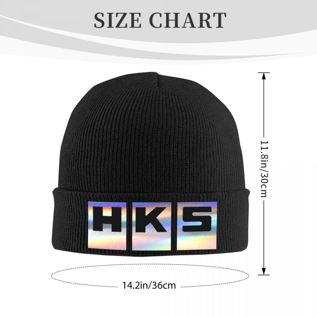 HKS Logo Auto JDM Warme Strickmütze Winter Strickmütze Beanie Skullies Beanies Hip Hop Kappen für Unisex