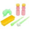 Tomoda Ninja Badeblasen Spielzeug, 3-teiliges Set für Kinder ab 3 Jahren, Enthält Blasenflüssigkeit, Wasserpistole, Blasrohr und Mini-Schale, Hergestellt in Japan, Pädagogisch