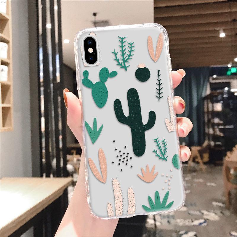 Ins Small Fresh iPhone17promax Suitable for Apple 16Pro Air Cushion Anti-drop 14 Transparent Mobile Phone Case Xr