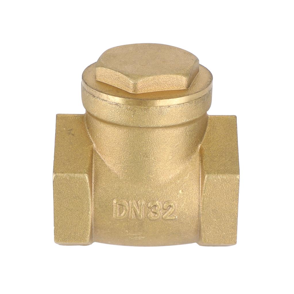 1-1/4" NPT Brass Water Oil Gas Swing Check Valve Threaded Plumbing Fitting