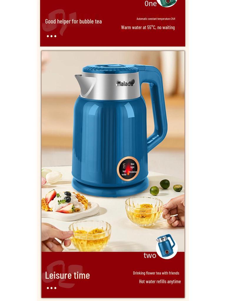 Wanlida Large-Capacity Electric Kettle with Durable Insulation for Dormitory Use