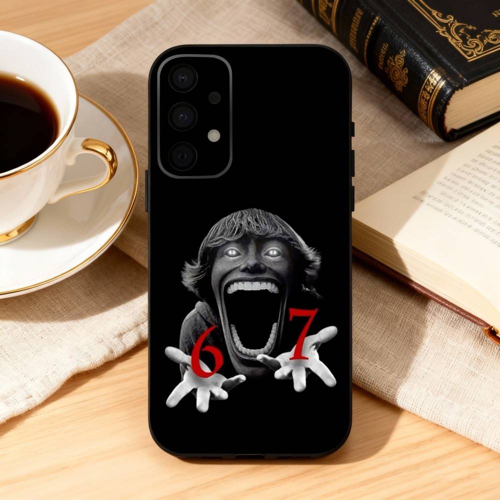 

67 S-Six S-Seven Phone Case For Samsung Galaxy A73,A72,A71,A70,A53,A52,A51,Soft Silicone Black Cover Samsung a71 4g