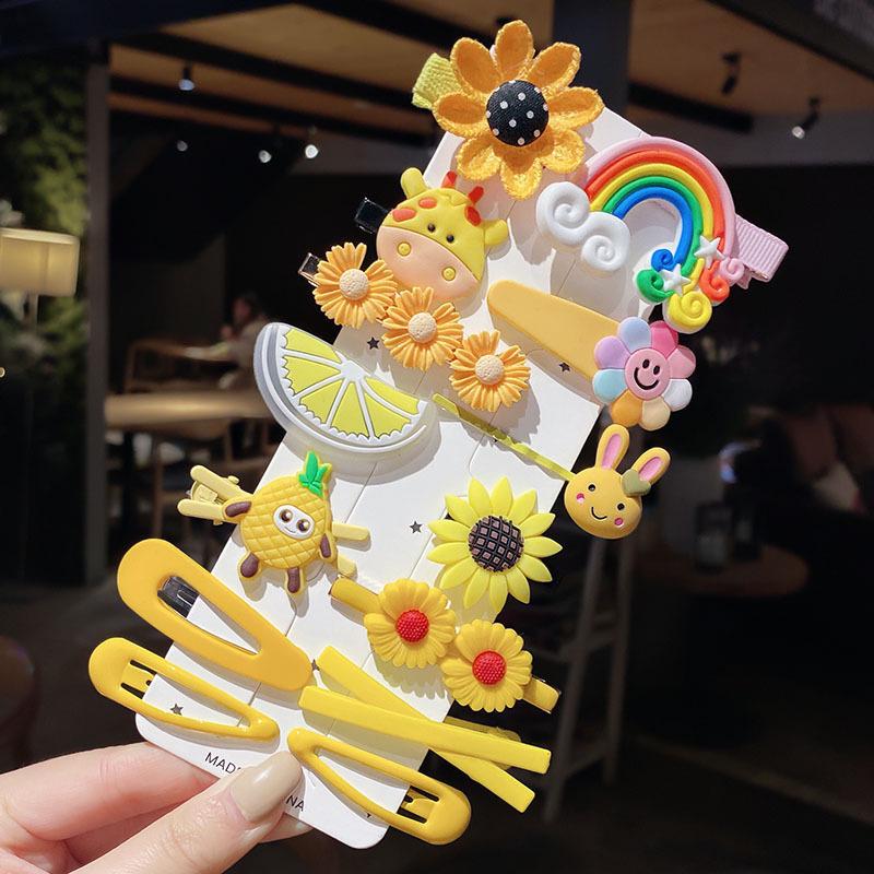 Hello Kitty 15-Piece Hair Clip Set – Cute Japanese Cartoon Hair Accessories