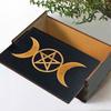 Portable Tarots Cards Box Astrology Divination Storage Case Wood Cards Container Exquisite Astrology Trinkets Box