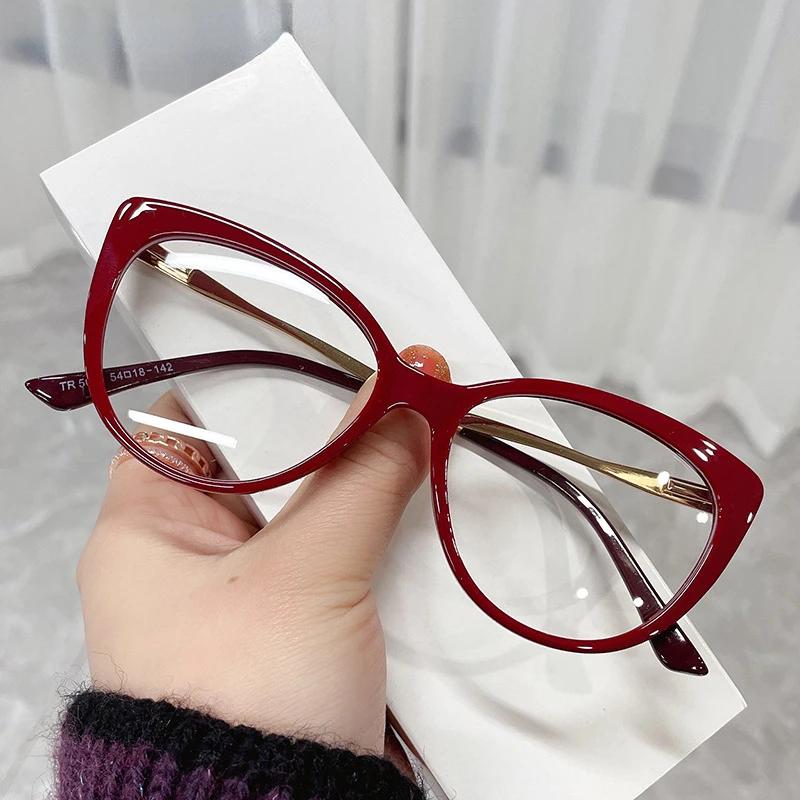 Stylish Cat Eye Optical Eyeglasses Frame Female Retro Clear Lenses Optical Glasses Frames Prescription Spectacle Frame