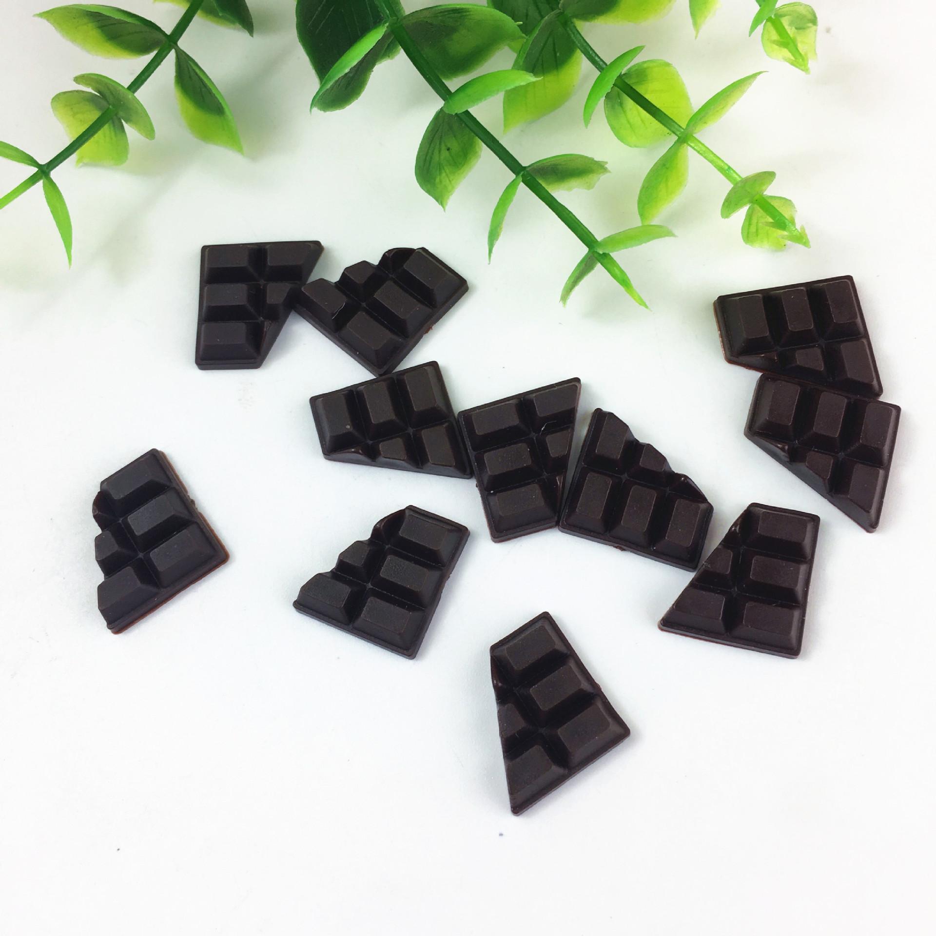 

10 шт. 23*16 мм, шоколадная полимерная коробка для слизи, игрушка для детей, подвески, пластилин, набор «сделай сам», аксессуары для детей Half chocolate 10pcs