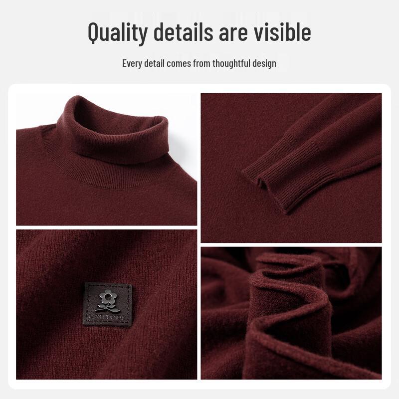 MONTAGUT Męski sweter z golfem z wełny i kaszmiru