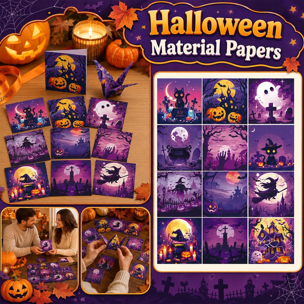 12 Sheets Festive Holiday Scrapbook, Decorative for Card Making and DIY Projects