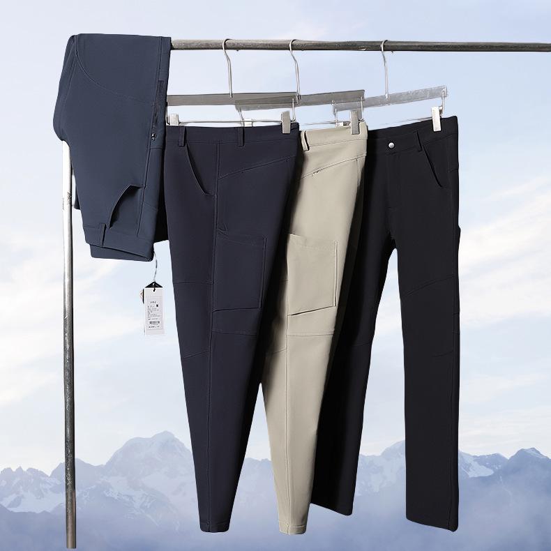 Tsutaya High-End Urban Outdoor Fleecem podšívkované Softshellové Větruodolné Pracovní a Turistické Kalhoty