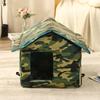 -Pet Bed Tent Soothing Nest Warm Sleeping Cozy Shelter Washable Hut Outdoor Cat House for