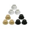 FLEOR 3PCS/Set 24-Splines Knobs ST Guitar Knobs 2-Tone 1-Volume Control Knobs Top Hat Nylon for ST SQ Guitar Parts
