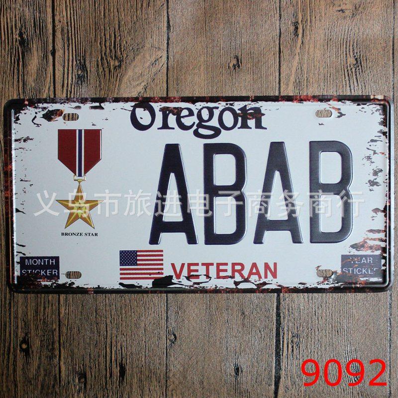 

Популярный номерной знак, роспись оловом, гостиная, бар, тематический ресторан, ремесленное ретро-украшение 30X15 CM