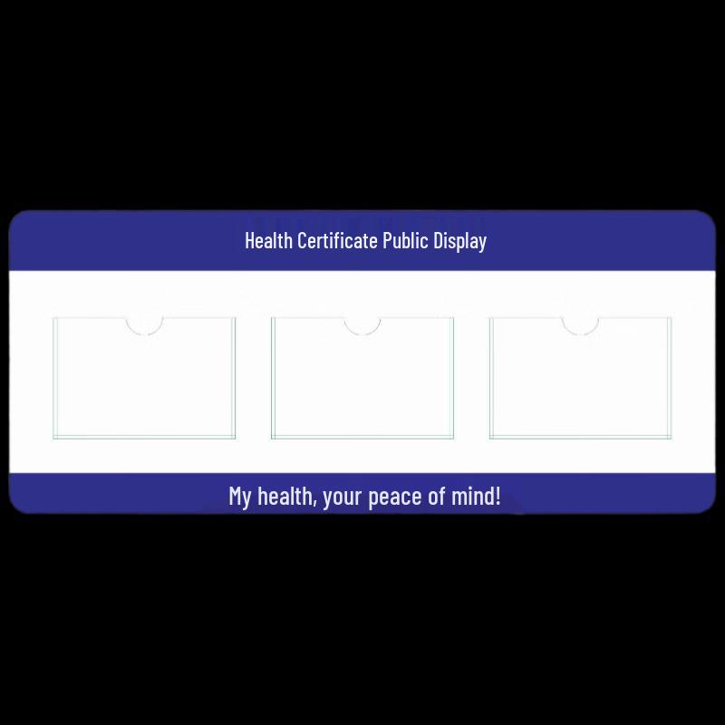 Wall-Mounted Food Safety & Health Certificate Holder