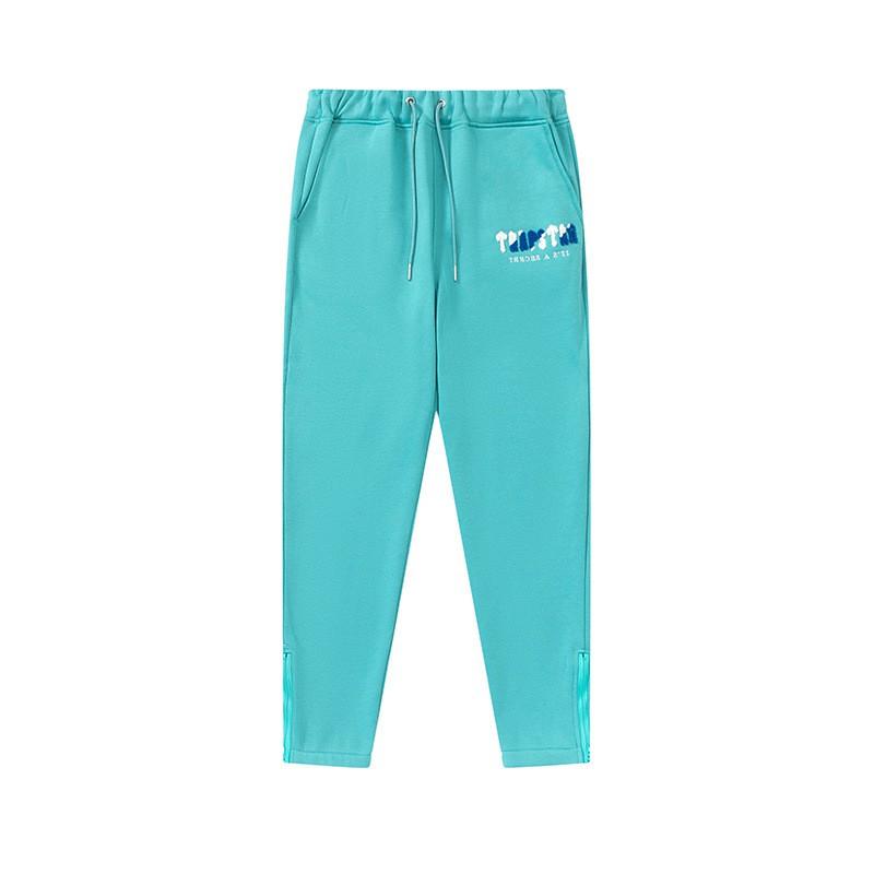 Mens Gradient Letter Tiger Head Embroidered Hoodie Jogger Set Streetwear Winter Outfit