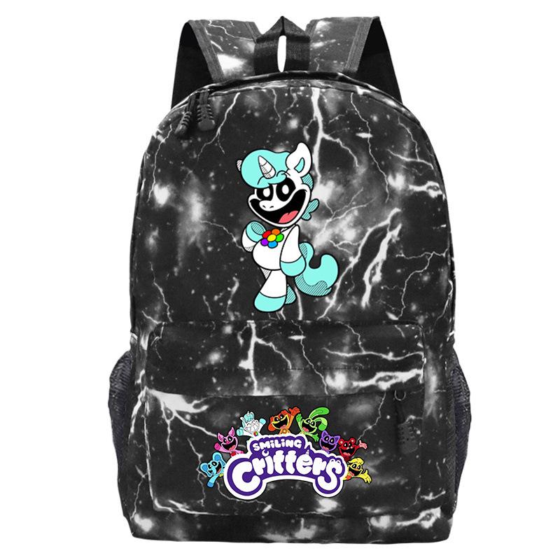 Cartoon Printed Children'S Backpack, Animation Schoolbag, Male And Female Primary And Secondary School Students Outdoor Travel Backpack