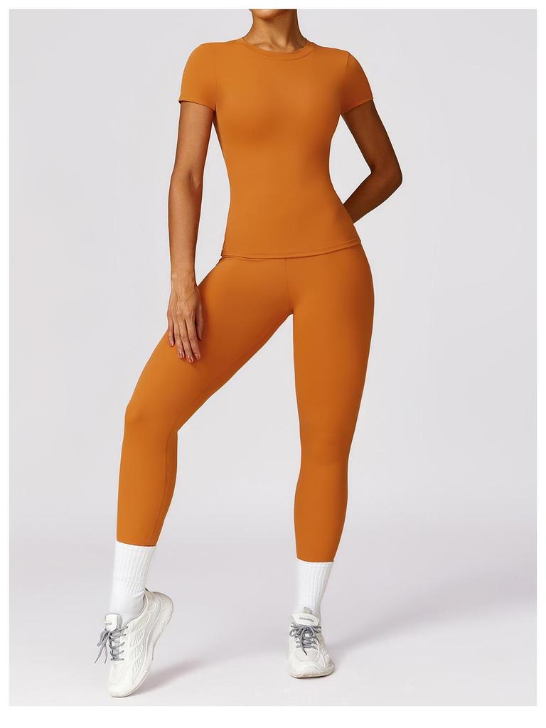 Kundenspezifisches Schnelltrocknendes Yoga-T-Shirt, Kurzarm-Fitness-Top für Damen - Outdoor-Laufen & Sport-Stil 8455