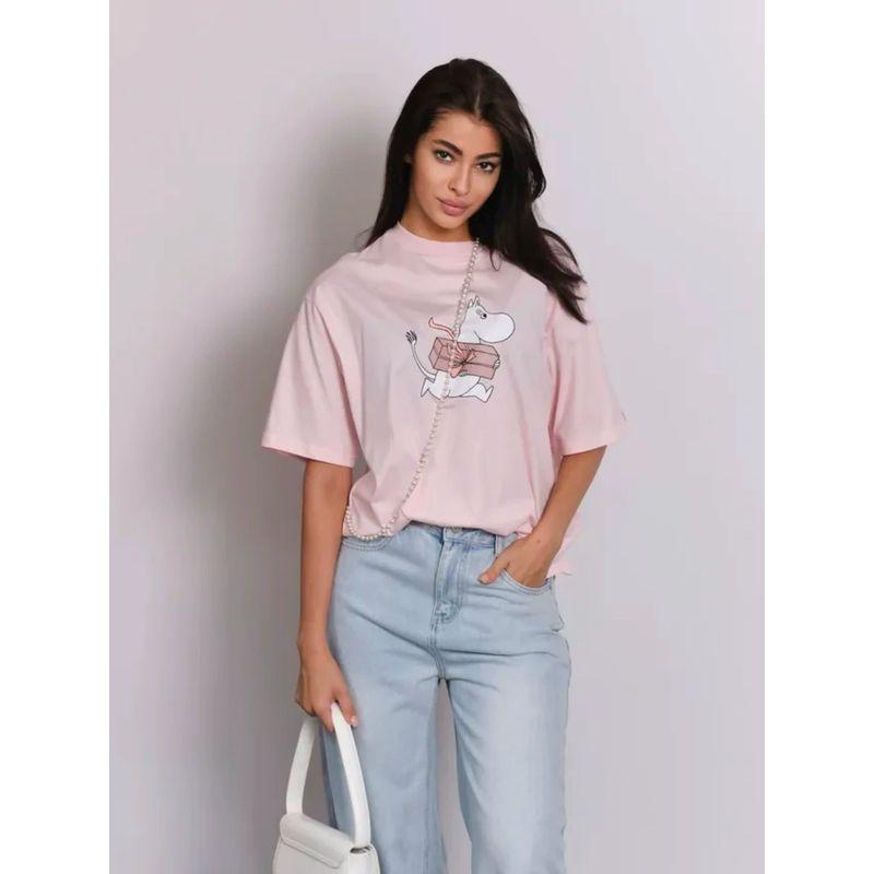 New Printed T-shirt Top Western Style New Fashion Street Casual Loose round Neck Print T-shirt