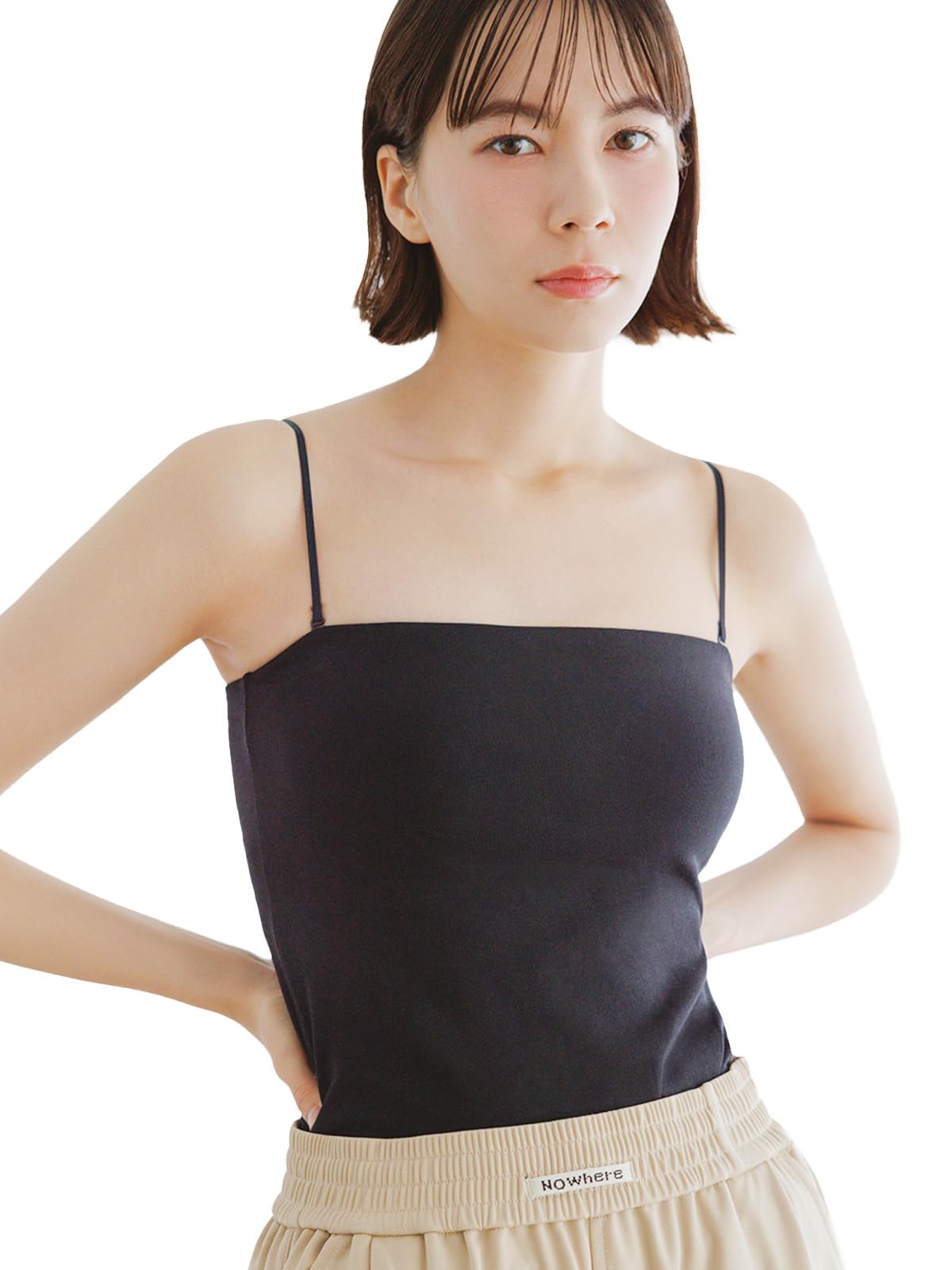 

Топ-бра Камисоль Чашечный Топ-труба 2WAY В рубчик Хлопковый Топ [Bambi Water] [Запатентовано] Женский (Черный, С) чёрный