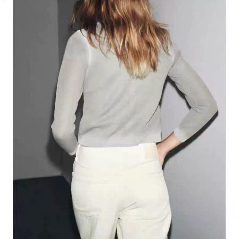 Zbzr Autumn New Women clothes Western Style Fashion Gradient Color round Neck Long sleeve Knitted Outerwear 2893159