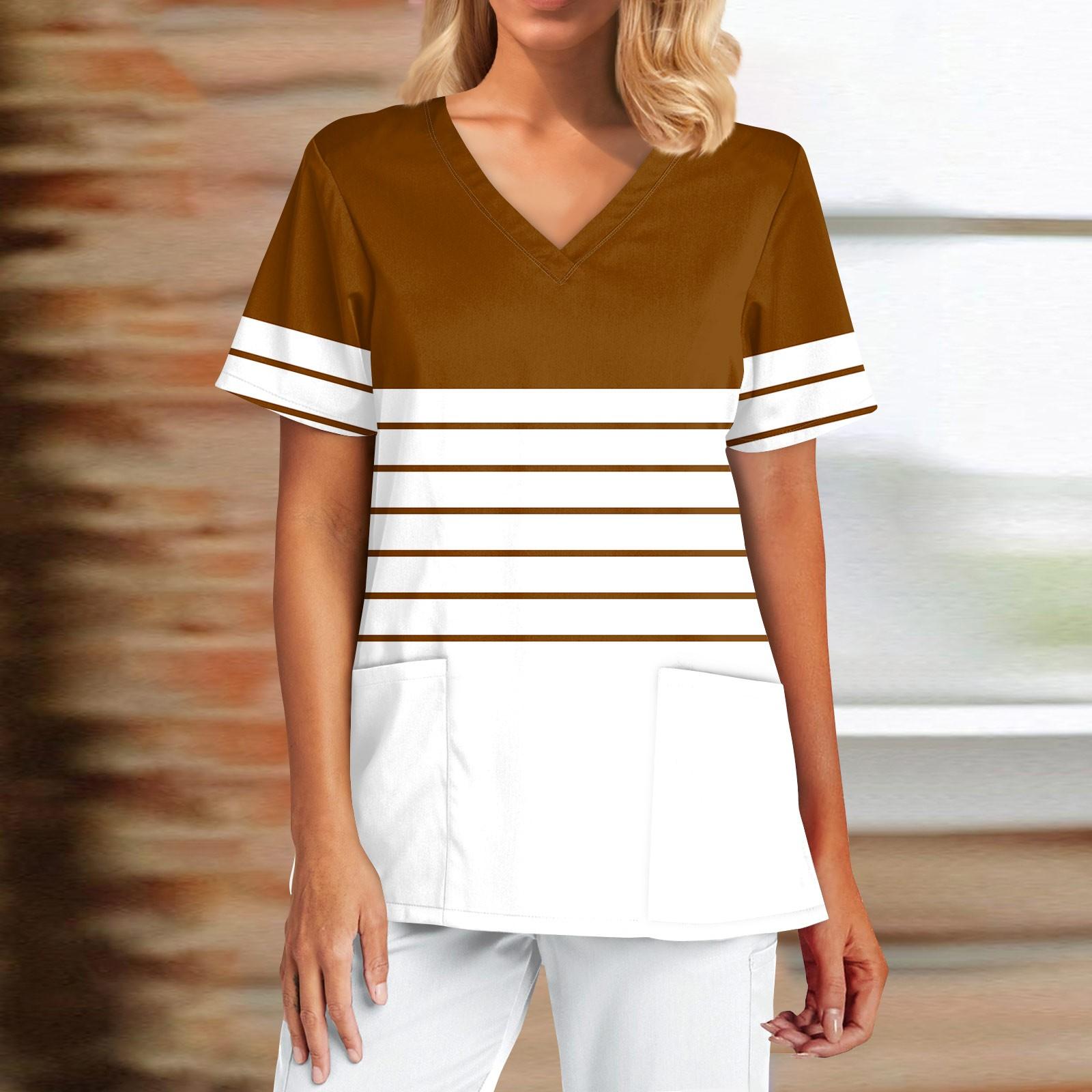 

Женская весенне-летняя повседневная свободная футболка с круглым вырезом и коротким рукавом с принтом XXL коричневый