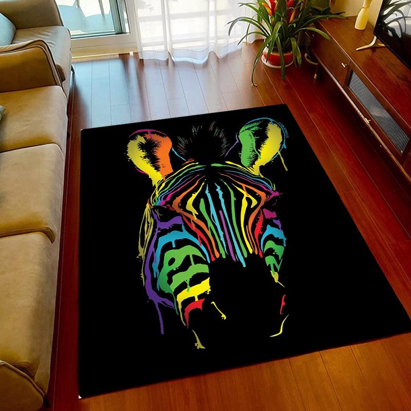 Wild Animal Zebra Area Rug Large,Carpet Rug for Living Room Bedroom Kitchen Doormat Decoration, bedroom decor  carpets cool