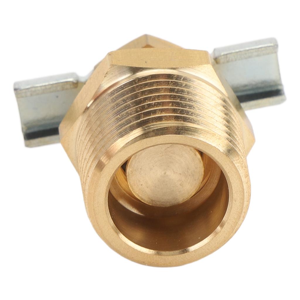 RV Water Heater Drain Valve 1 2in NPT External Thread Leakage Proof Brass Replacement Drain Valve for RV and Trailer