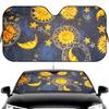 Pattern S-sun and Moon Sun Visor Car Windshield Sun Visor - Foldable Universal Fit UV Block Heat Insulation Sunshade