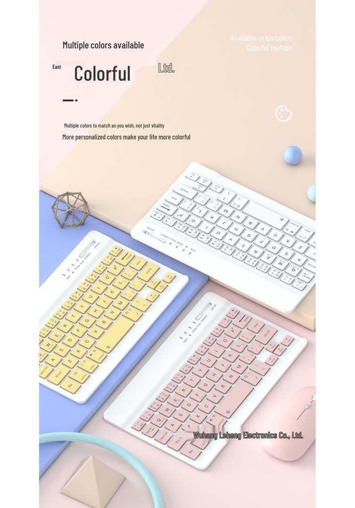 Universal Silent Bluetooth Keyboard & Mouse Set for iPad, Huawei, and Tablets