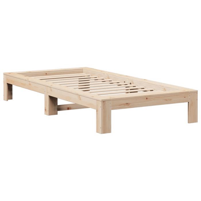 VidaXL Bed Frames Without Mattress 75x190 Cm Solid Pine Wood, Bedroom Furniture, Bed Base, Wooden Bed, Bed, Bed 855340